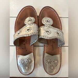 Jack Rogers Gold  and Tan Sandals